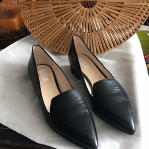 New cole haan black leather flats